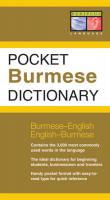 Periplus Pocket Burmese Dictionary