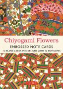 Chiyogami Flowers Embossed Note Cards - 12 Cards