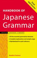 Handbook of Japanese Grammar