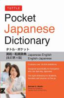 Tuttle Pocket Japanese Dictionary PB 4th ed.