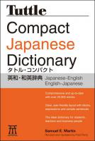 Tuttle Compact Japanese Dictionary