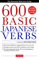 600 Basic Japanese Verbs