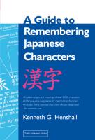 A Guide to Remembering Japanese Characters