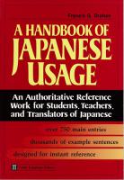 Handbook Japanese Usage