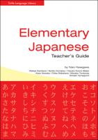 Elementary Japanese Teacher's Guide