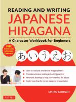 Reading and Writing Japanese Hiragana