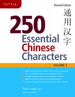 250 Ess Chinese Characters 2 rev ed.