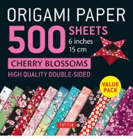 Origami Paper 500 sheets Cherry Blossoms 6" (15 cm)