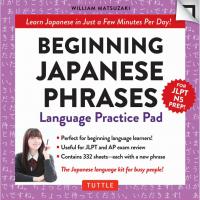 Beginning Japanese Phrases Lang Practice Pad