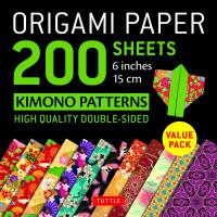 Origami Paper 200 sheets Kimono Patterns 6"