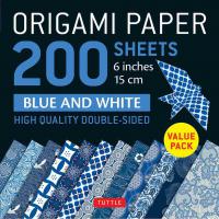 Origami Paper: 200 Sheets Blue and White 6" (15 cm)