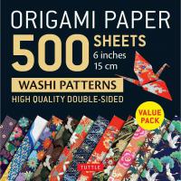 Origami Paper: 500 Sheets Japanese Washi Patterns 6" (15 cm)