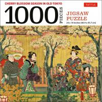 Cherry Blossom Season in Old Tokyo Jigsaw Puzzle