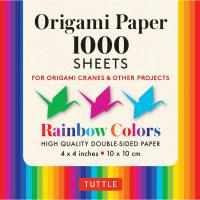 Origami Paper Rainbow Colors 1000 Sheets 4"