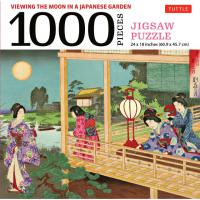 Viewing the Moon in a Japanese Garden Jigsaw Puzzle