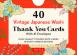 40 Thank You Cards Vintage Japanese Washi Design