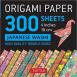 Origami Paper: 300 sheets Japanese Washi Patterns 4" (10 cm)