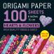 Origami Paper： Hearts & Flowers 6"100s