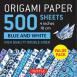 Origami Paper 500 Sheets Blue and White 4"