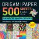 Origami Paper Rainbow Watercolors 500 sheets 6" / 15cm