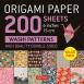 Origami Paper 200 sheets Washi Patterns 6" (15 cm)